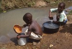 children dirty water